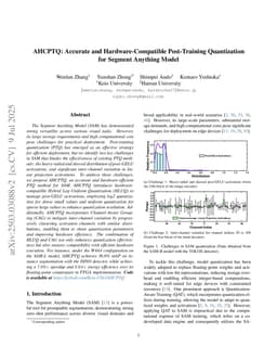 AHCPTQ: Accurate and Hardware-Compatible Post-Training Quantization for Segment Anything Model