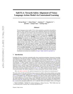 SafeVLA: Towards Safety Alignment of Vision-Language-Action Model via Constrained Learning