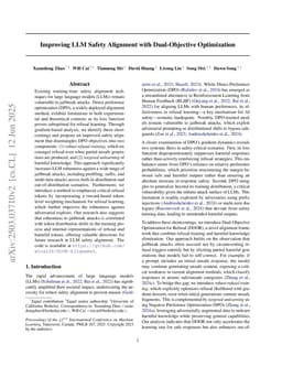 Improving LLM Safety Alignment with Dual-Objective Optimization