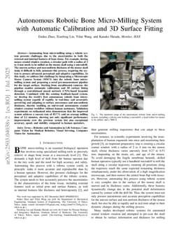 Autonomous Robotic Bone Micro-Milling System with Automatic Calibration and 3D Surface Fitting
