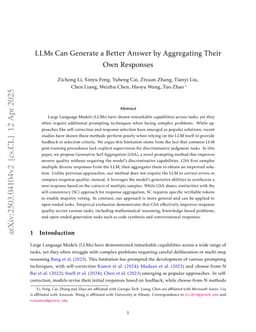 LLMs Can Generate a Better Answer by Aggregating Their Own Responses