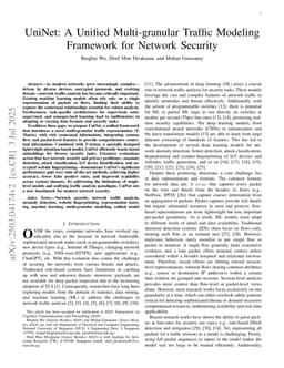 UniNet: A Unified Multi-granular Traffic Modeling Framework for Network Security