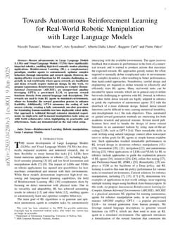 Towards Autonomous Reinforcement Learning for Real-World Robotic Manipulation with Large Language Models