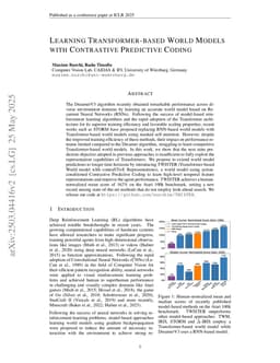 Learning Transformer-based World Models with Contrastive Predictive Coding