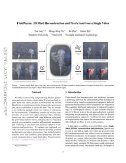 FluidNexus: 3D Fluid Reconstruction and Prediction from a Single Video