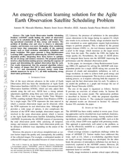 An energy-efficient learning solution for the Agile Earth Observation Satellite Scheduling Problem