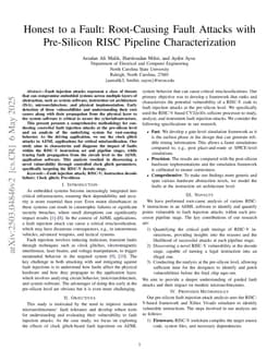 Honest to a Fault: Root-Causing Fault Attacks with Pre-Silicon RISC Pipeline Characterization