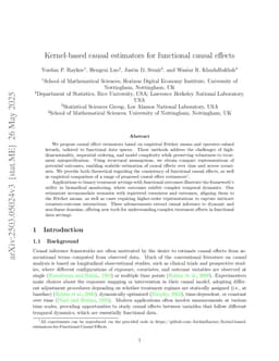 Kernel-based estimators for functional causal effects