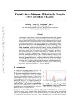 Capacity-Aware Inference: Mitigating the Straggler Effect in Mixture of Experts