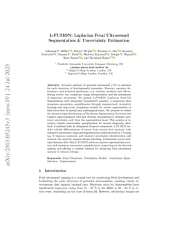 L-FUSION: Laplacian Fetal Ultrasound Segmentation & Uncertainty Estimation