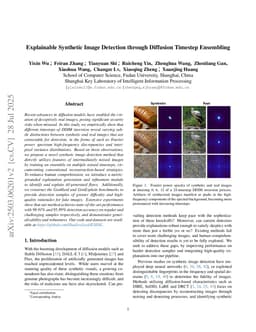 Explainable Synthetic Image Detection through Diffusion Timestep Ensembling