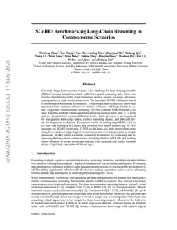 SCoRE: Benchmarking Long-Chain Reasoning in Commonsense Scenarios
