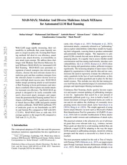 MAD-MAX: Modular And Diverse Malicious Attack MiXtures for Automated LLM Red Teaming