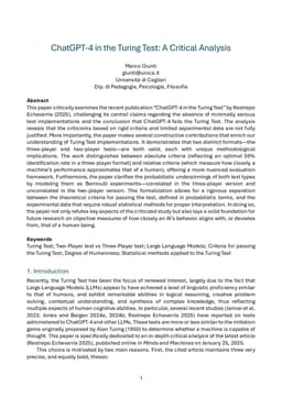 ChatGPT-4 in the Turing Test: A Critical Analysis