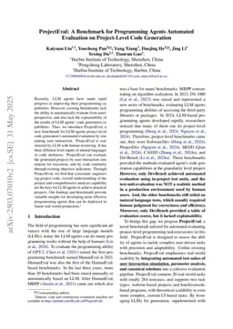 ProjectEval: A Benchmark for Programming Agents Automated Evaluation on Project-Level Code Generation