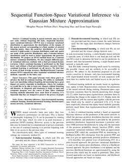 Sequential Function-Space Variational Inference via Gaussian Mixture Approximation
