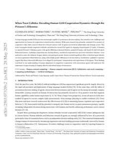When Trust Collides: Decoding Human-LLM Cooperation Dynamics through the Prisoner's Dilemma