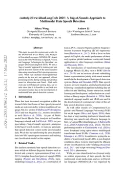 cantnlp@DravidianLangTech2025: A Bag-of-Sounds Approach to Multimodal Hate Speech Detection