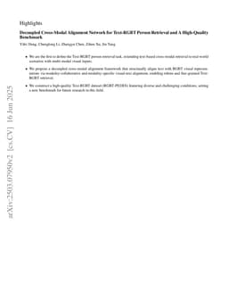 Decoupled Cross-Modal Alignment Network for Text-RGBT Person Retrieval and A High-Quality Benchmark