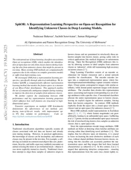 SphOR: A Representation Learning Perspective on Open-set Recognition for Identifying Unknown Classes in Deep Learning Models