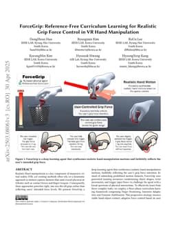 ForceGrip: Reference-Free Curriculum Learning for Realistic Grip Force Control in VR Hand Manipulation