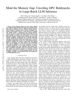 Mind the Memory Gap: Unveiling GPU Bottlenecks in Large-Batch LLM Inference