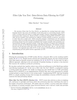 Filter Like You Test: Data-Driven Data Filtering for CLIP Pretraining