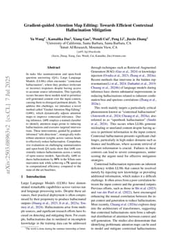 Gradient-guided Attention Map Editing: Towards Efficient Contextual Hallucination Mitigation