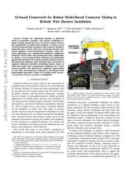 AI-based Framework for Robust Model-Based Connector Mating in Robotic Wire Harness Installation