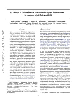 SAEBench: A Comprehensive Benchmark for Sparse Autoencoders in Language Model Interpretability