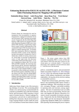 Enhancing Retrieval for ESGLLM via ESG-CID -- A Disclosure Content Index Finetuning Dataset for Mapping GRI and ESRS