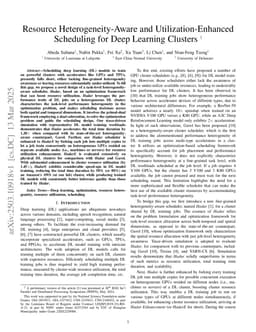 Resource Heterogeneity-Aware and Utilization-Enhanced Scheduling for Deep Learning Clusters
