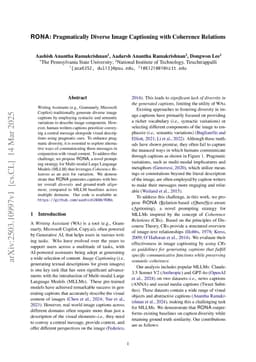 RONA: Pragmatically Diverse Image Captioning with Coherence Relations