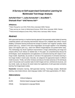 A Survey on Self-supervised Contrastive Learning for Multimodal Text-Image Analysis