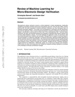 Review of Machine Learning for Micro-Electronic Design Verification