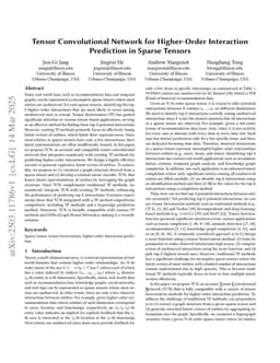 Tensor Convolutional Network for Higher-Order Interaction Prediction in Sparse Tensors