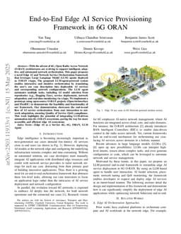 End-to-End Edge AI Service Provisioning Framework in 6G ORAN
