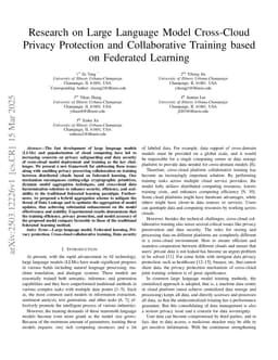 Research on Large Language Model Cross-Cloud Privacy Protection and Collaborative Training based on Federated Learning