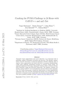 Cracking the PUMA Challenge in 24 Hours with CellViT++ and nnU-Net