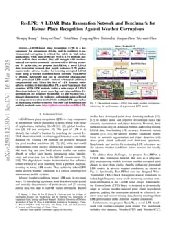 ResLPR: A LiDAR Data Restoration Network and Benchmark for Robust Place Recognition Against Weather Corruptions