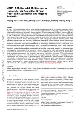 M2UD: A Multi-model, Multi-scenario, Uneven-terrain Dataset for Ground Robot with Localization and Mapping Evaluation