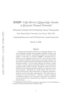 SCOOP: CoSt-effective COngestiOn Attacks in Payment Channel Networks
