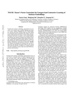 TNCSE: Tensor's Norm Constraints for Unsupervised Contrastive Learning of Sentence Embeddings