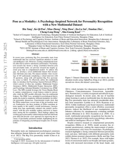 Pose as a Modality: A Psychology-Inspired Network for Personality Recognition with a New Multimodal Dataset