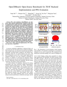 Open3DBench: Open-Source Benchmark for 3D-IC Backend Implementation and PPA Evaluation