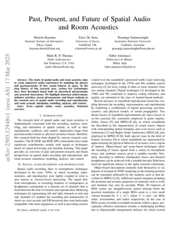 Past, Present, and Future of Spatial Audio and Room Acoustics