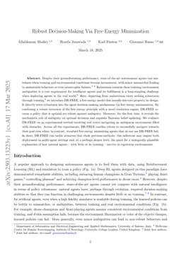 Robust Decision-Making Via Free Energy Minimization