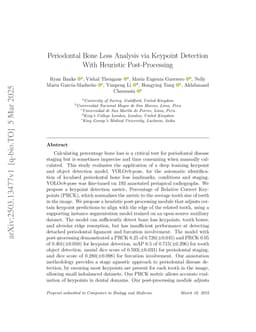 Periodontal Bone Loss Analysis via Keypoint Detection With Heuristic Post-Processing