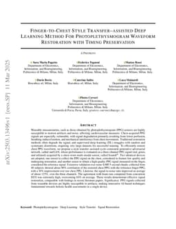 Finger-to-Chest Style Transfer-assisted Deep Learning Method For Photoplethysmogram Waveform Restoration with Timing Preservation