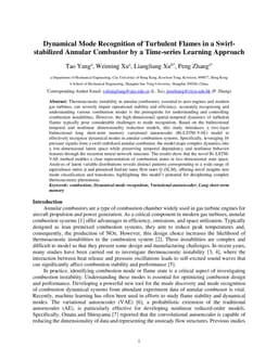 Dynamical Mode Recognition of Turbulent Flames in a Swirl-stabilized Annular Combustor by a Time-series Learning Approach